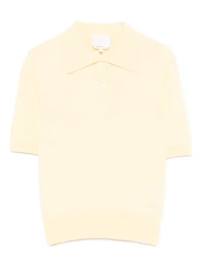 A.p.c. Logo-detail Polo Top In Yellow