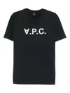 Apc Cotton Crew Neck Short Sleeve T Shirt In Black