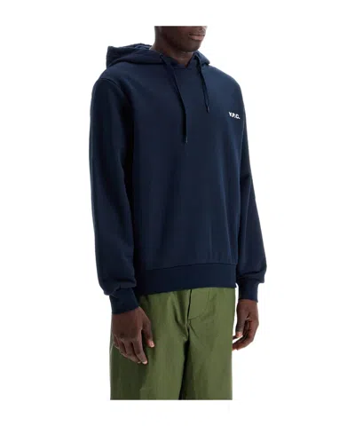A.p.c. Logo Detailed Drawstring Hoodie In Black