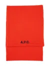 Apc Logo-embellishment Scarf In Red