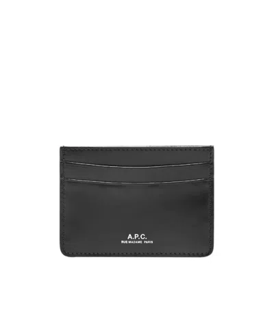 Apc Logo-embossed Cardholder In Black