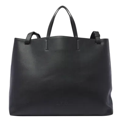 Apc Logo Embossed Large Tote Bag In Black