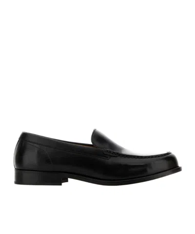A.p.c. Logo Embossed Loafers In Black