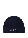 Apc Logo-embroidered Beanie In Black