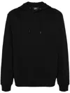 Apc Logo-embroidered Cotton Hoodie In Black