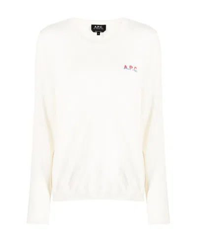 APC A.P.C. LOGO EMBROIDERED KNIT JUMPER