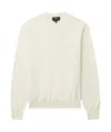 Apc Logo-embroidered Cotton Jumper In White