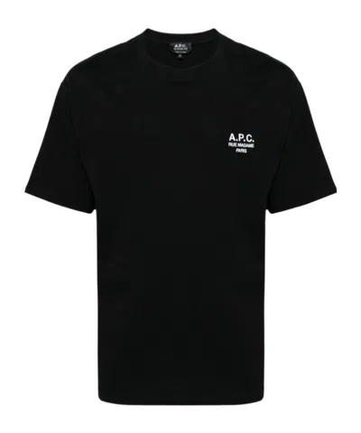 APC A.P.C. LOGO EMBROIDERED CREWNECK T-SHIRT