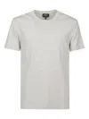 Apc Logo-embroidered Cotton T-shirt In White