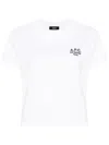 Apc A.p.c. Logo Embroidered Crewneck T-shirt In White
