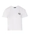 Apc A.p.c. Unisex Boxy T-shirt In Organic Cotton White Short Sleeves Women In White