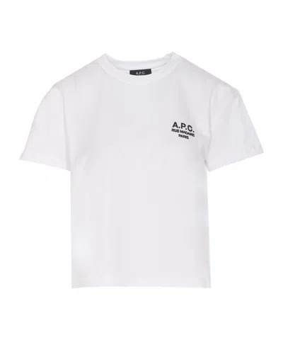 APC A.P.C. LOGO EMBROIDERED CREWNECK T-SHIRT