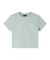 Apc A.p.c. Logo Embroidered Crewneck T-shirt In Green