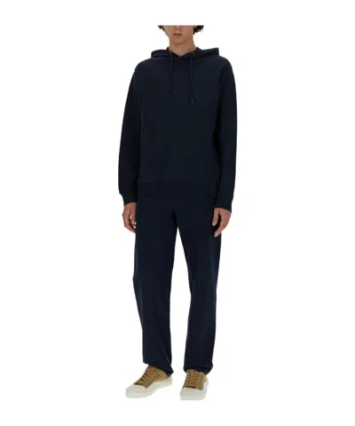 A.p.c. Logo Embroidered Drawstring Hoodie In Black