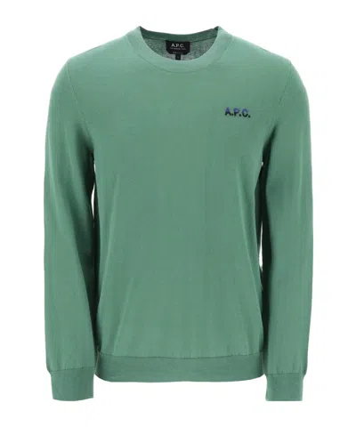 APC A.P.C. LOGO EMBROIDERED KNIT JUMPER