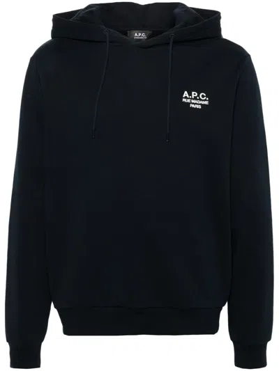 Apc A.p.c. Hoodie Standard Rue Madame Gots In Black