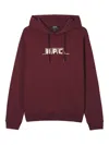 Apc Burgundy Snake Hoodie In Burgundy