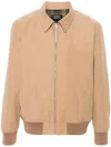 Apc Logo-embroidered Jacket In Neutrals