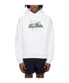 Apc A.p.c. Logo Embroidered Long-sleeved Hoodie In White