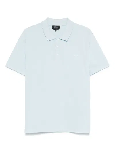 Apc Logo-embroidered Polo Shirt In Green