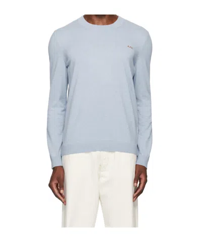 Apc Logo Embroidered Sweater In White
