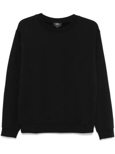 Apc Logo-embroidered Sweatshirt In Black
