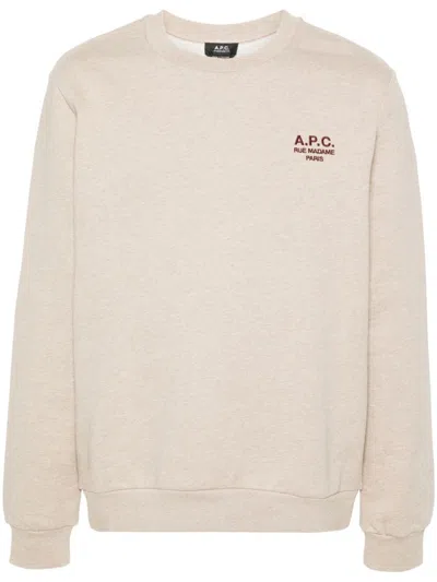 Apc Sweatshirt Mit Logo-stickerei In Neutrals