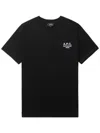 Apc Logo-embroidered T-shirt In Black