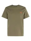 Apc Logo-embroidered Cotton-jersey T-shirt In Green