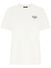 Apc Logo Embroidered Organic Cotton T-shirt In White
