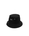 Apc Logo-embroidery Cotton Bucket Hat In Black