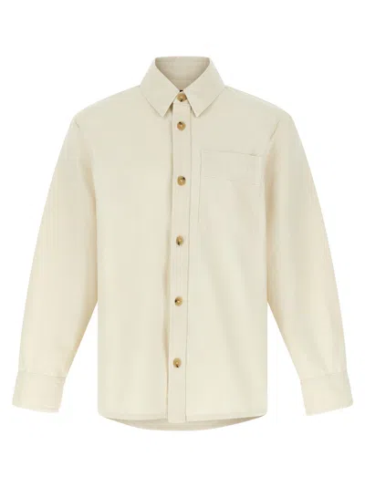 Apc Logo Embroidery Shirt Shirt And Blouse Beige