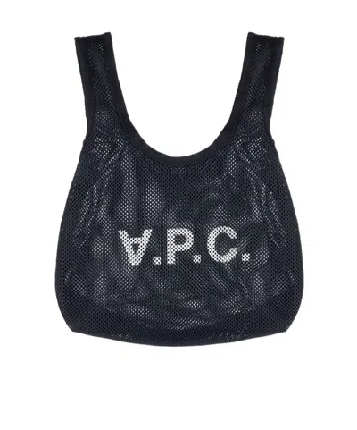 A.p.c. Logo Handbag In Blue