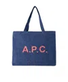 Apc Logo Handbag In Blue