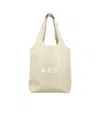 Apc Beige Ninon Small Tote In Nude