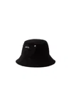 Apc Logo-embroidery Cotton Bucket Hat In Black