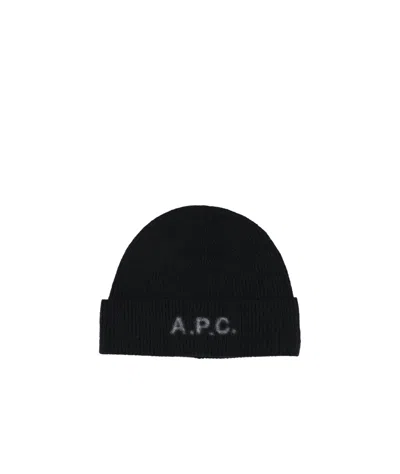 A.p.c. Logo Hat In Black