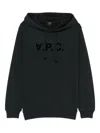 Apc Logo Hoodie In Black