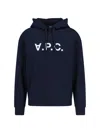 Apc A.p.c. Milo Hoodie With Flocked Logo Print