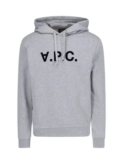 APC A.P.C. LOGO HOODIE – GREY