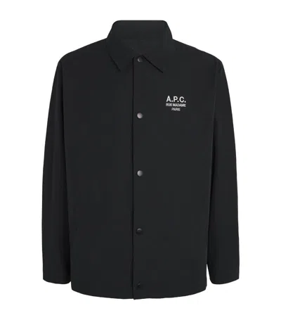 Apc A.p.c. Regis' Black Cotton Blend Shirt
