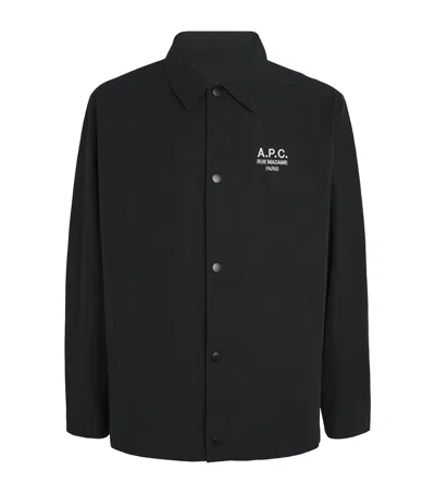 Apc A.p.c. Regis' Black Cotton Blend Shirt