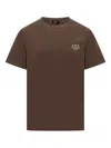 Apc Logo-motif T-shirt In Brown