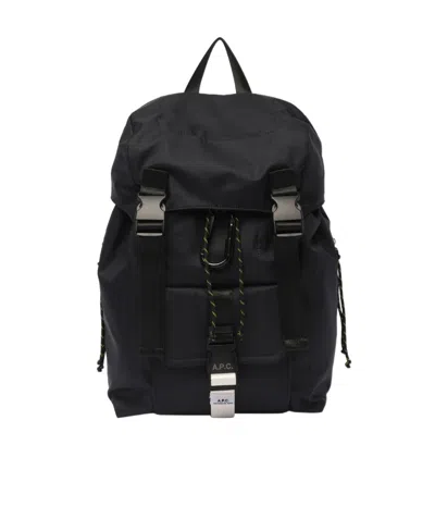 A.p.c. Trekking Buckle Backpack In Black