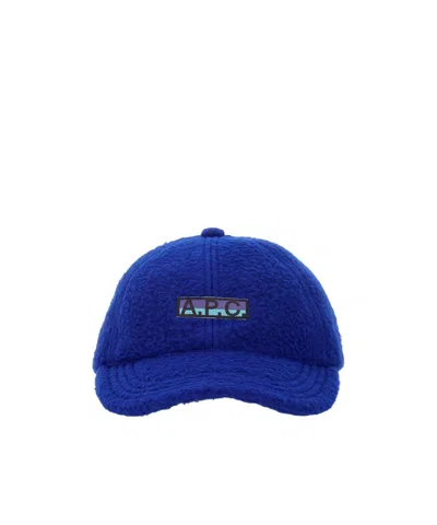 Apc A.p.c. Logo Patch Brushed Cap In Blue