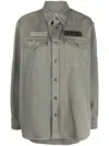 A.p.c. Stud-embellished Long-sleeve Jacket In Green