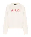 Apc A.p.c. Patty Cotton Crew-neck Sweatshirt In White