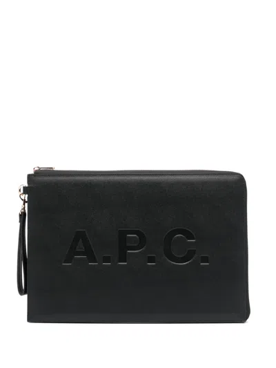 APC LOGO-PRINT CLUTCH BAG
