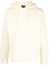 Apc A.p.c. Logo Printed Drawstring Hoodie In Yellow