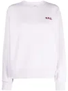 Apc Logo-print Cotton Sweatshirt In 紫色